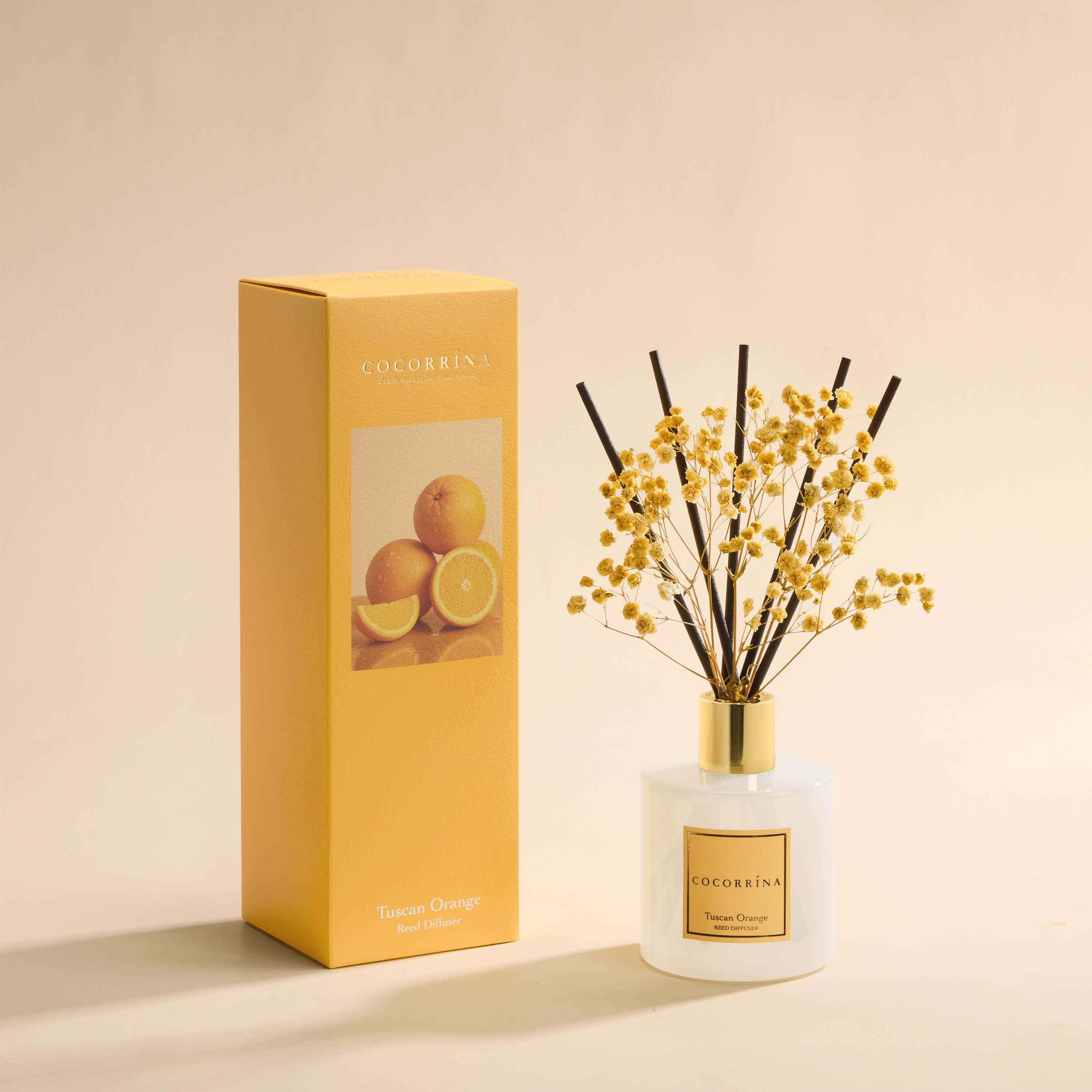 COCORRÍNA Tuscan Orange Reed Diffuser Set