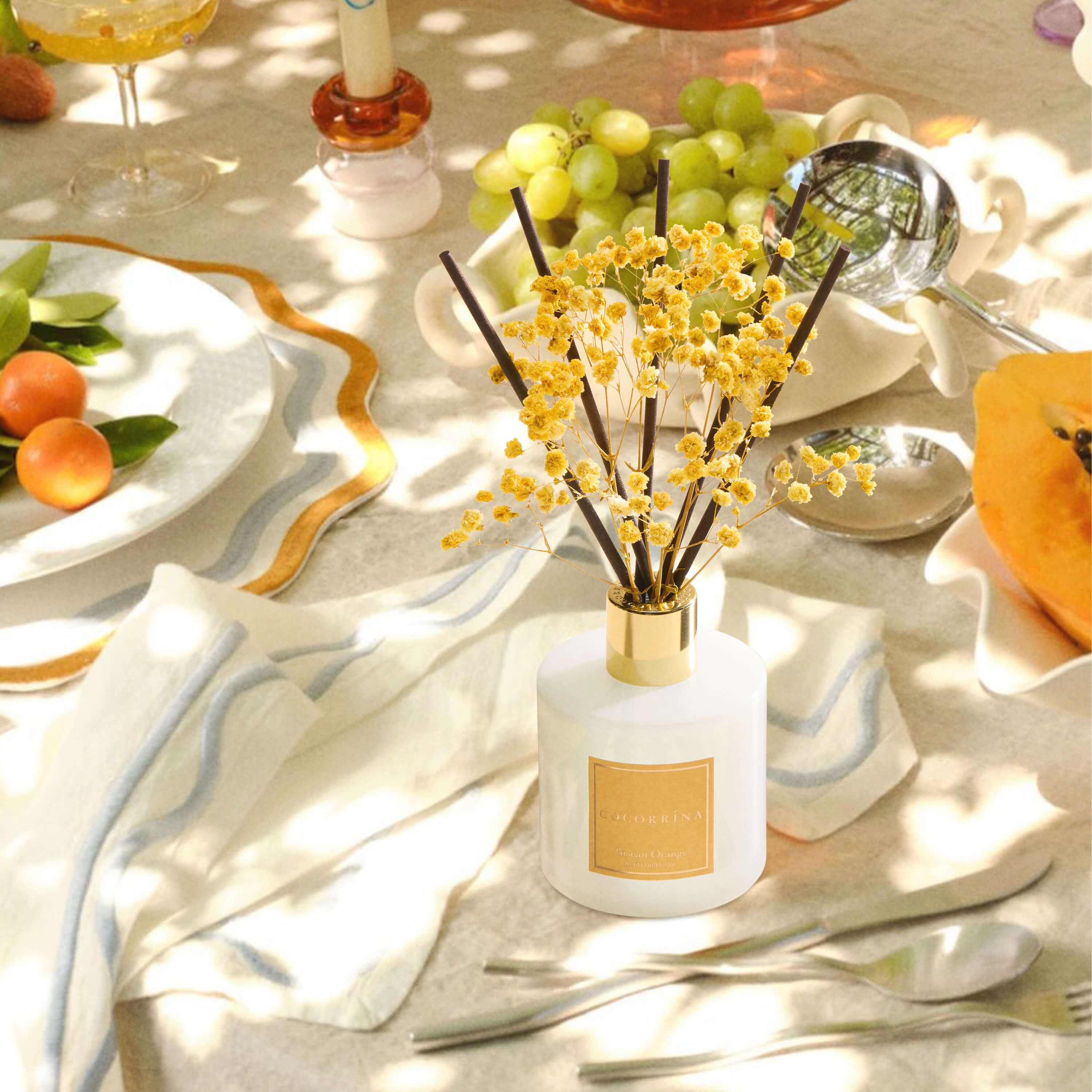 COCORRÍNA Tuscan Orange Reed Diffuser Set