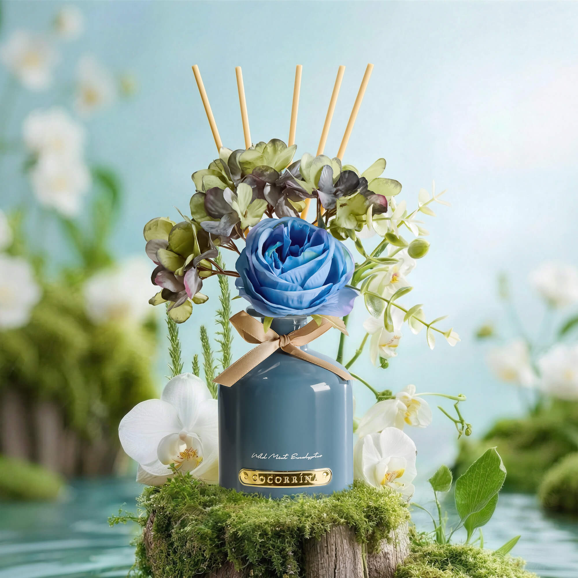 COCORRÍNA Wild Mint & Eucalyptus Reed Diffuser Set