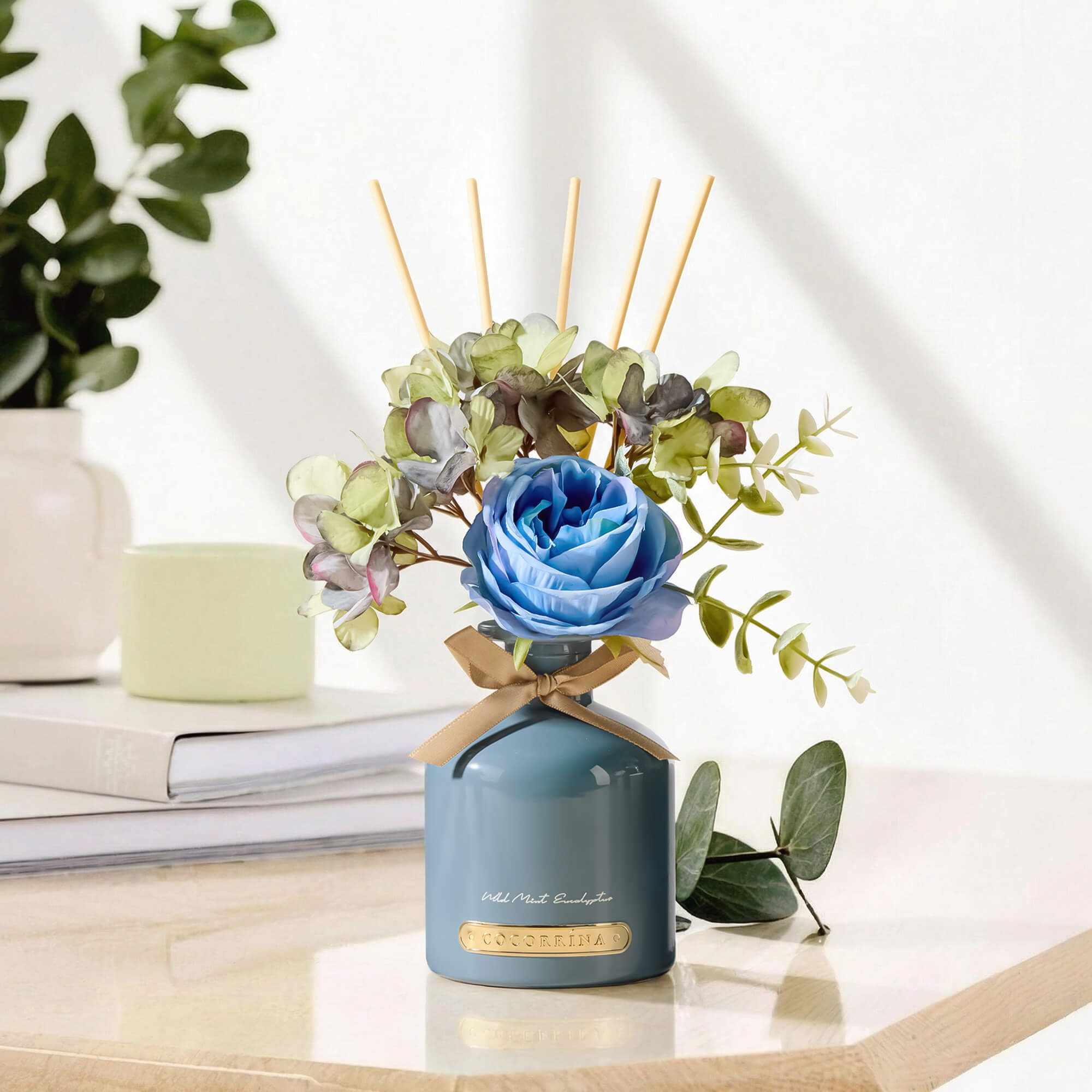 COCORRÍNA Wild Mint & Eucalyptus Reed Diffuser Set