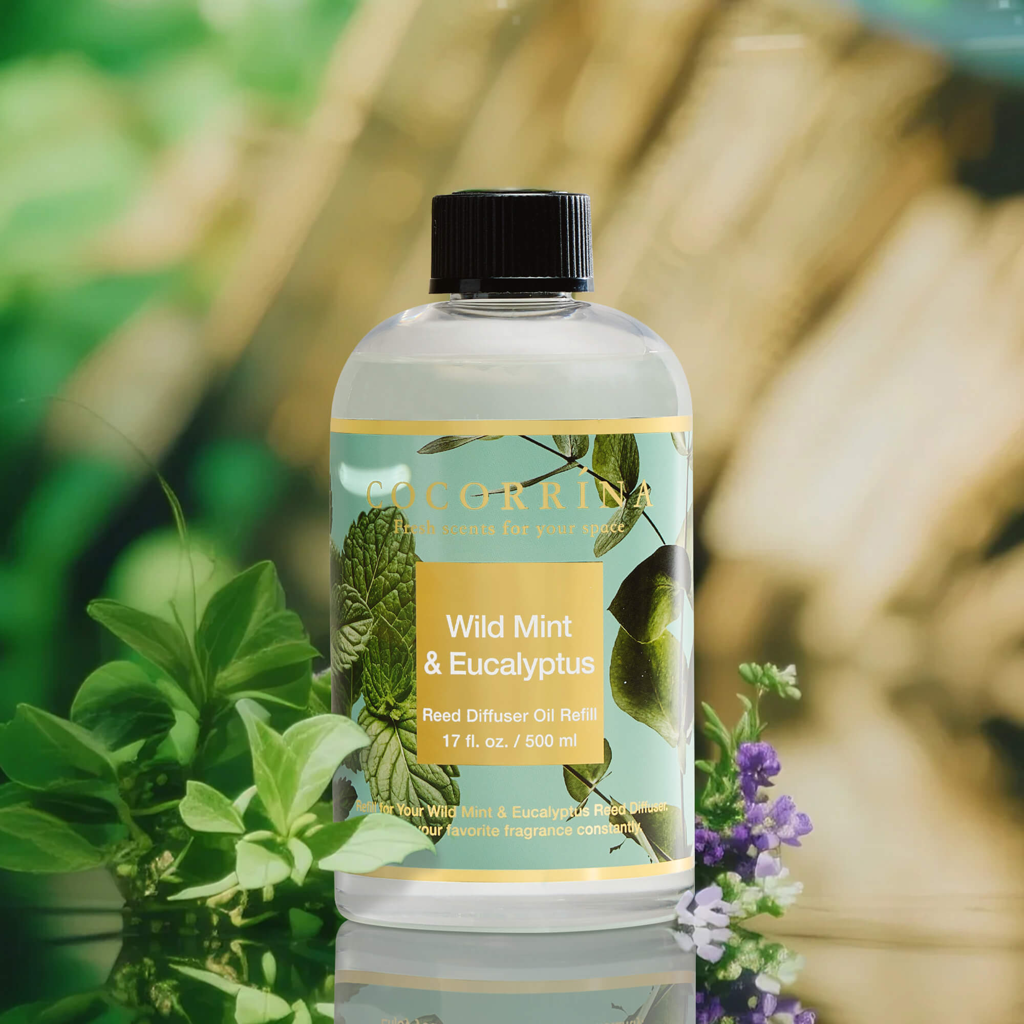COCORRÍNA Wild Mint & Eucalyptus Diffuser Refill 16.9 floz