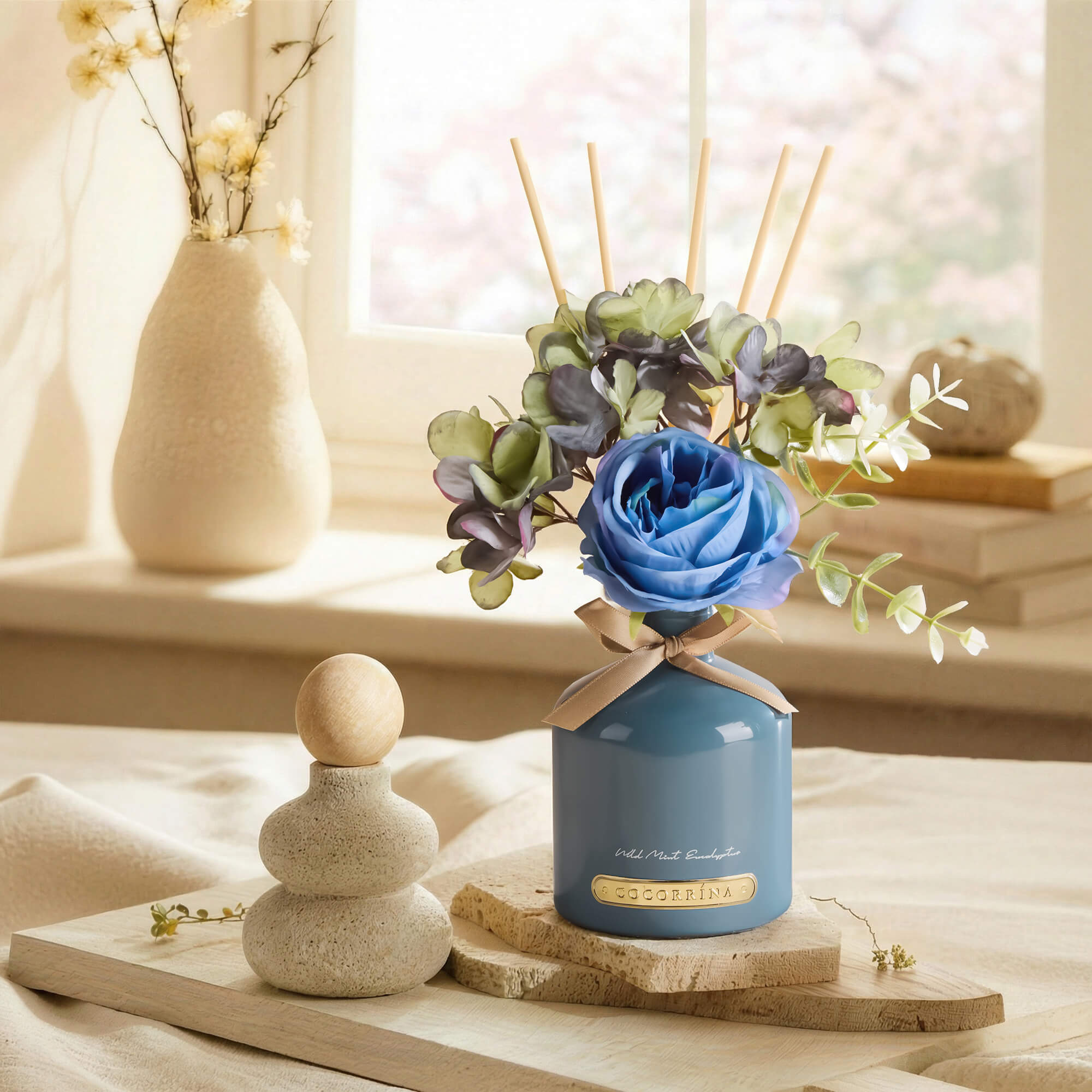 COCORRÍNA Wild Mint & Eucalyptus Reed Diffuser Set