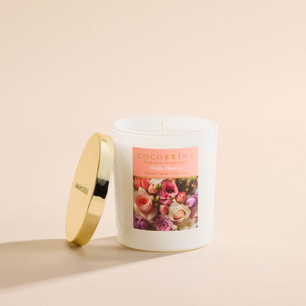 COCORRÍNA 5.oz White Flower Candle(Pre-order)
