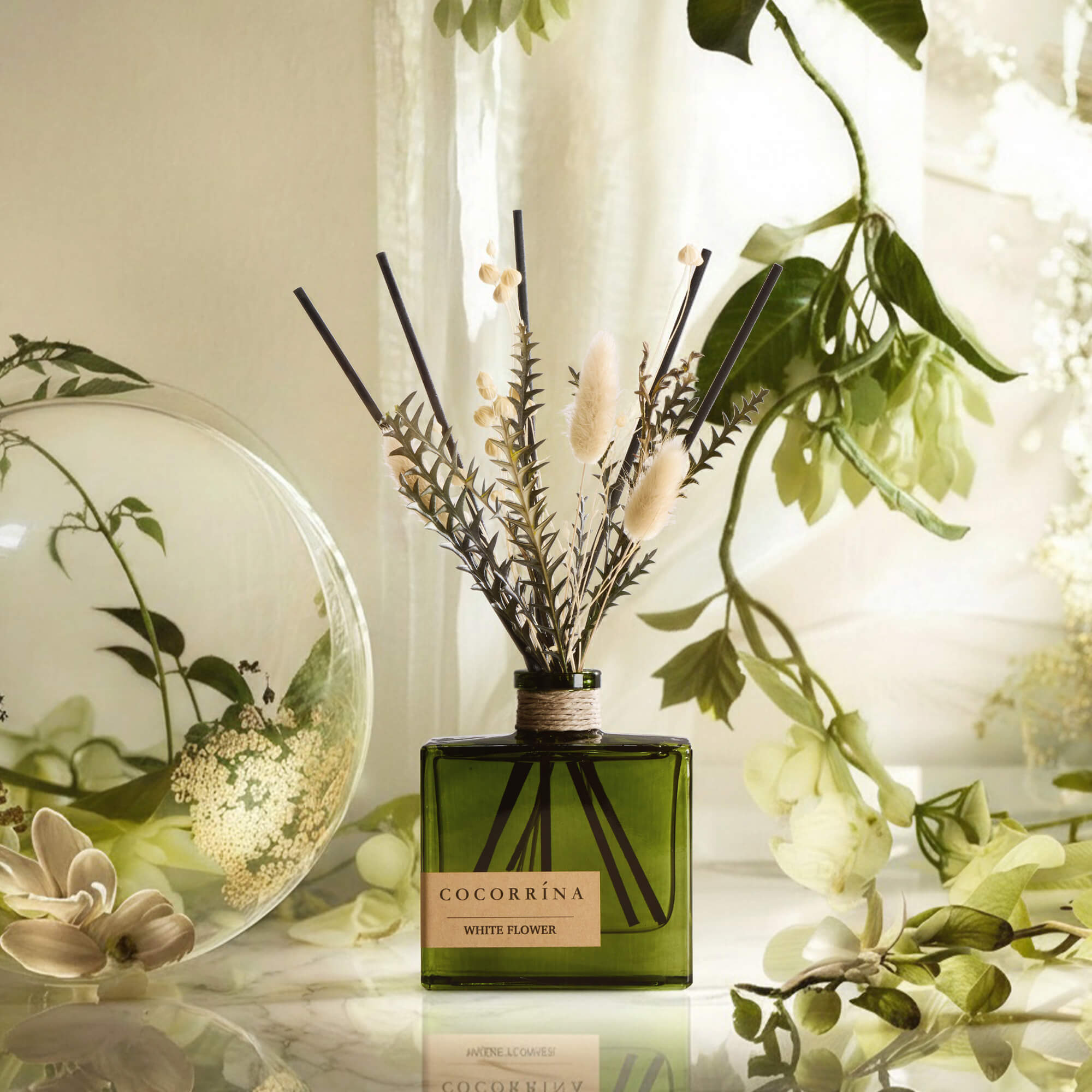 COCORRÍNA White Flower Reed Diffuser Set