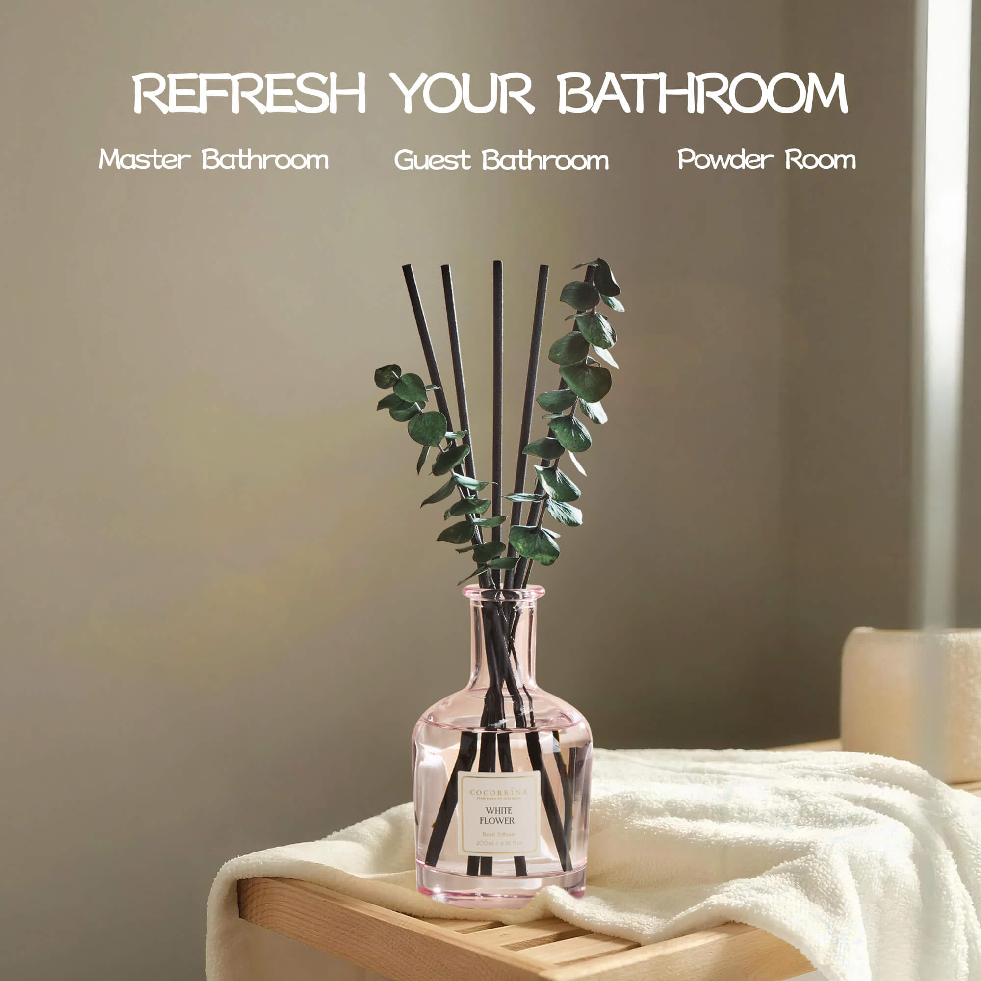 COCORRÍNA White Flower Reed Diffuser Set