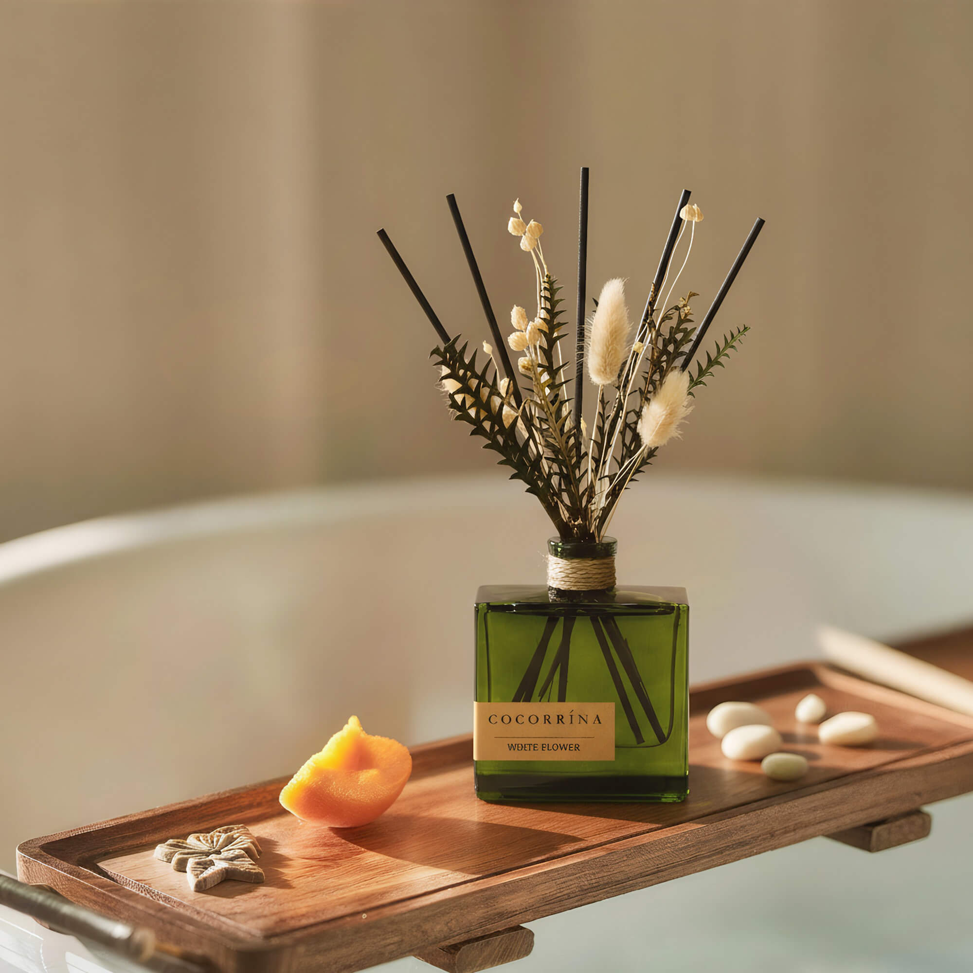 COCORRÍNA White Flower Reed Diffuser Set