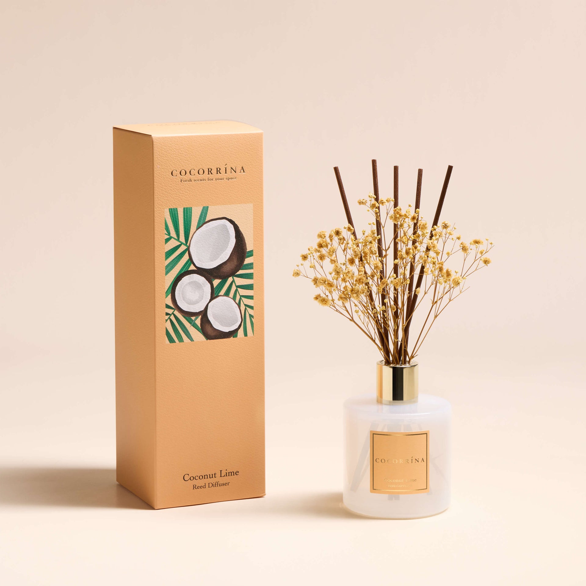 COCORRÍNA Coconut Lime Reed Diffuser Set