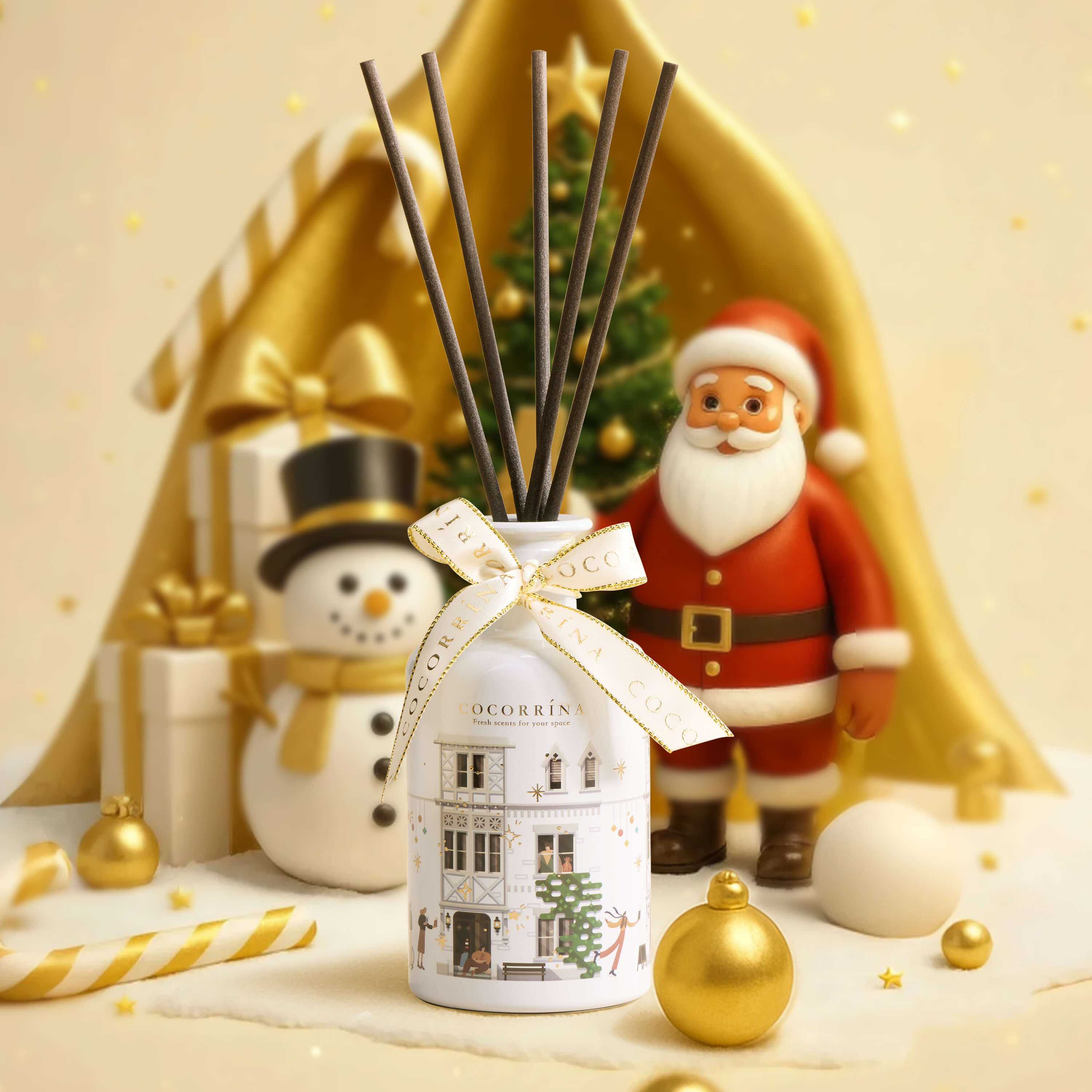 COCORRÍNA Christmas Vanilla Christmas Reed Diffuser Set
