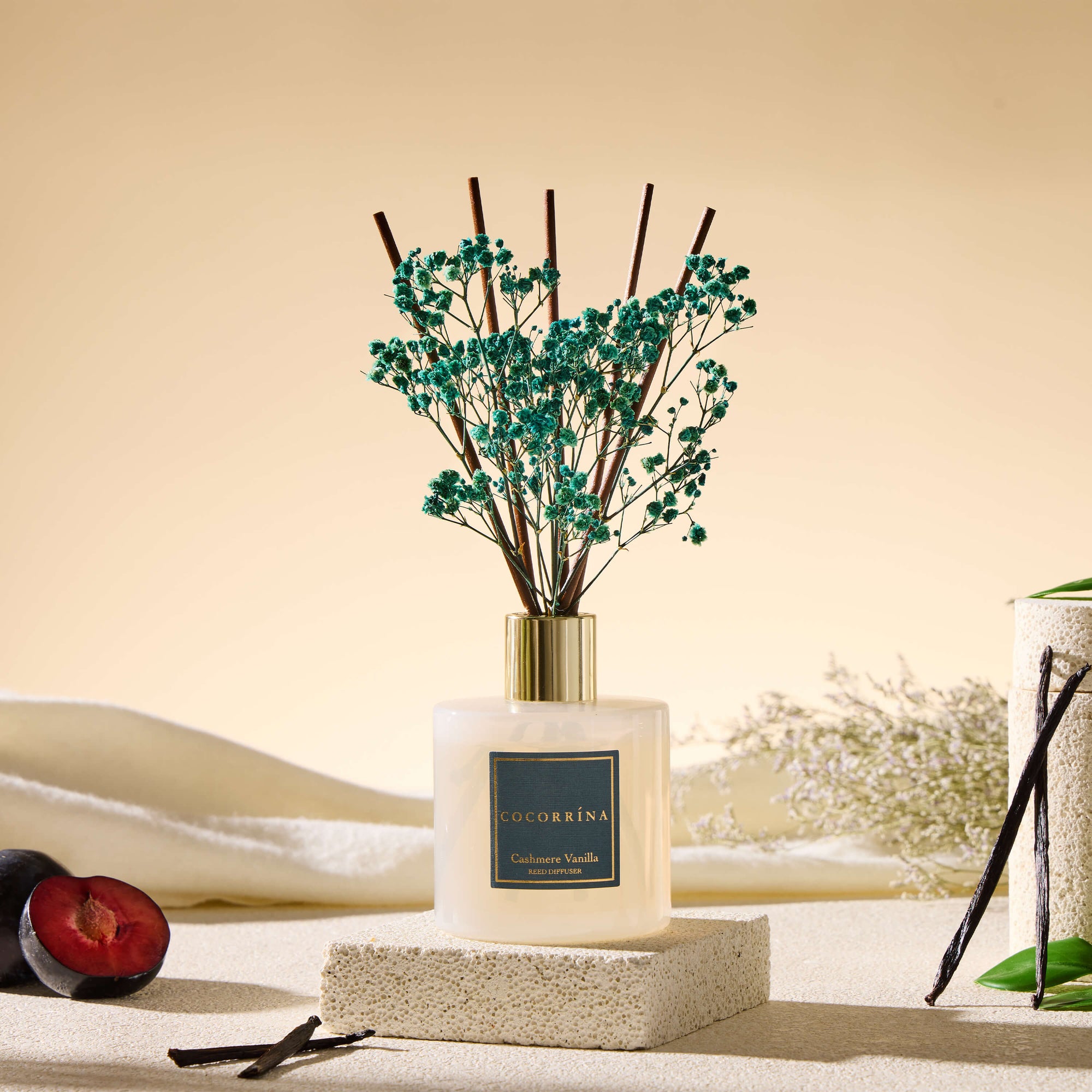Cocorrína Cashmere Vanilla Reed Diffuser Set