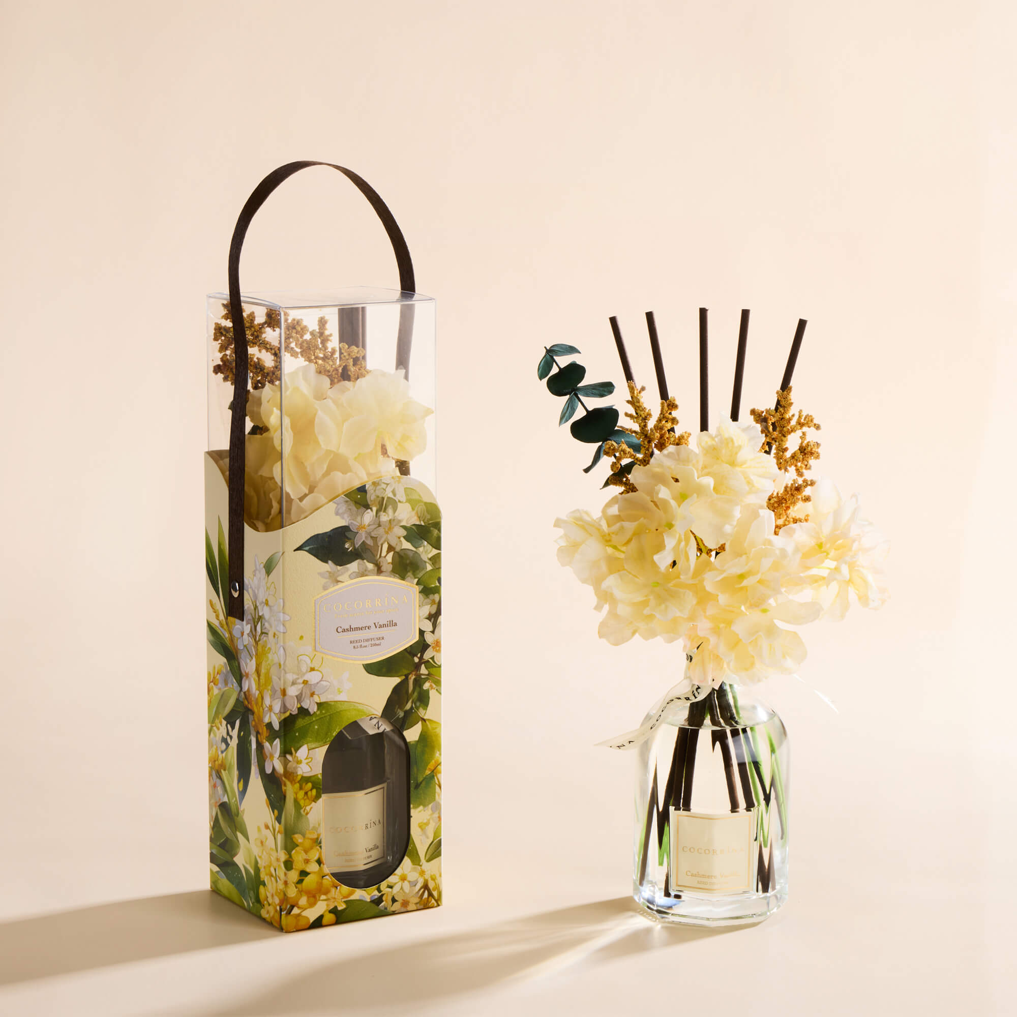 COCORRÍNA Cashmere Vanilla Portable Gift Reed Diffuser Set