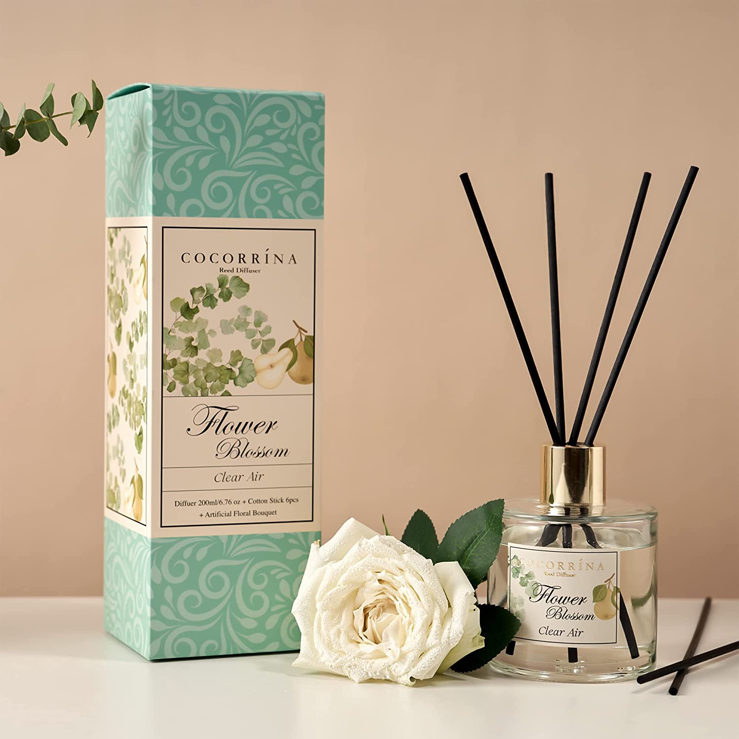 Clear Air Flower Reed Diffuser Set