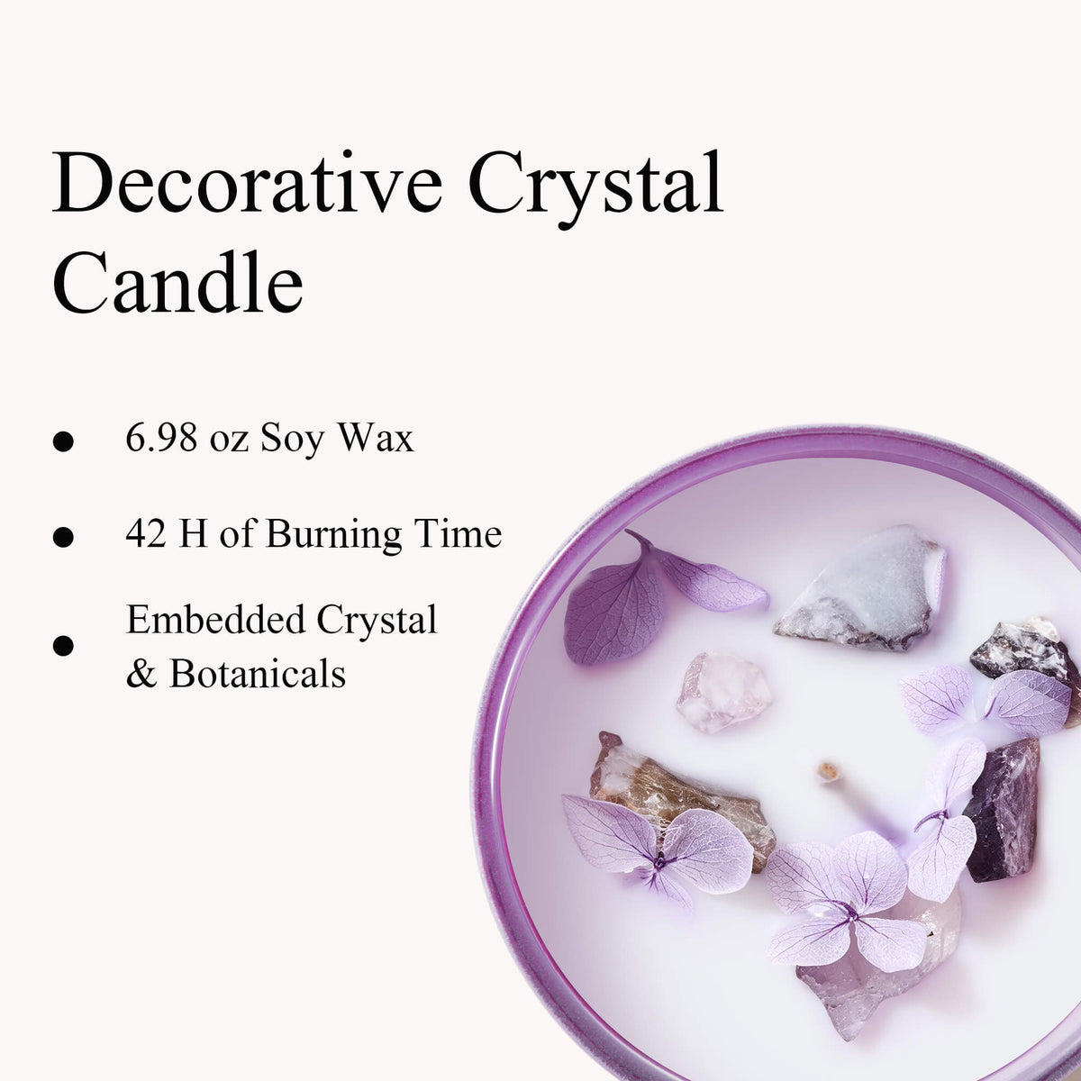 COCORRÍNA Lavender Crystal Candle