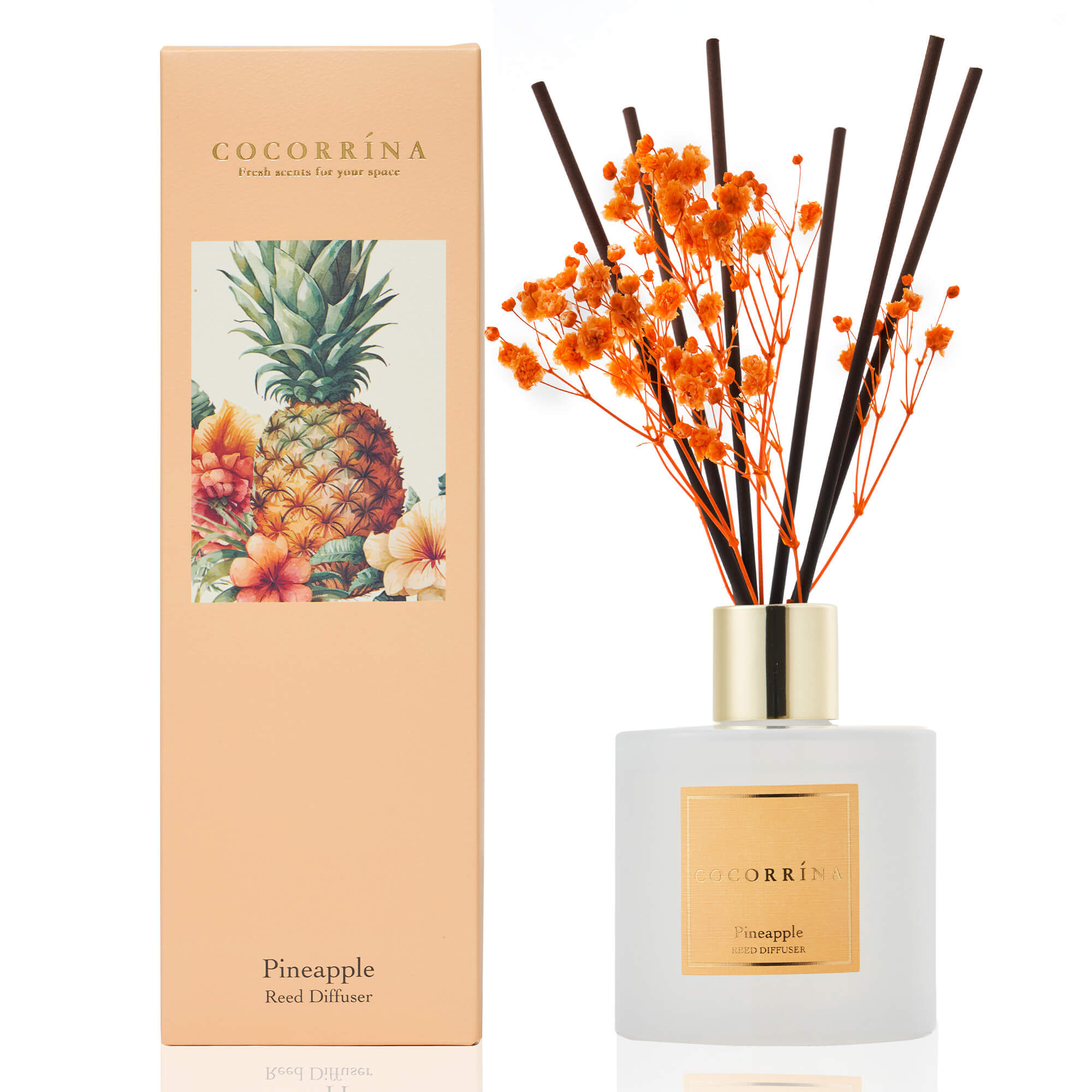 COCORRÍNA Pineapple Reed Diffuser Set